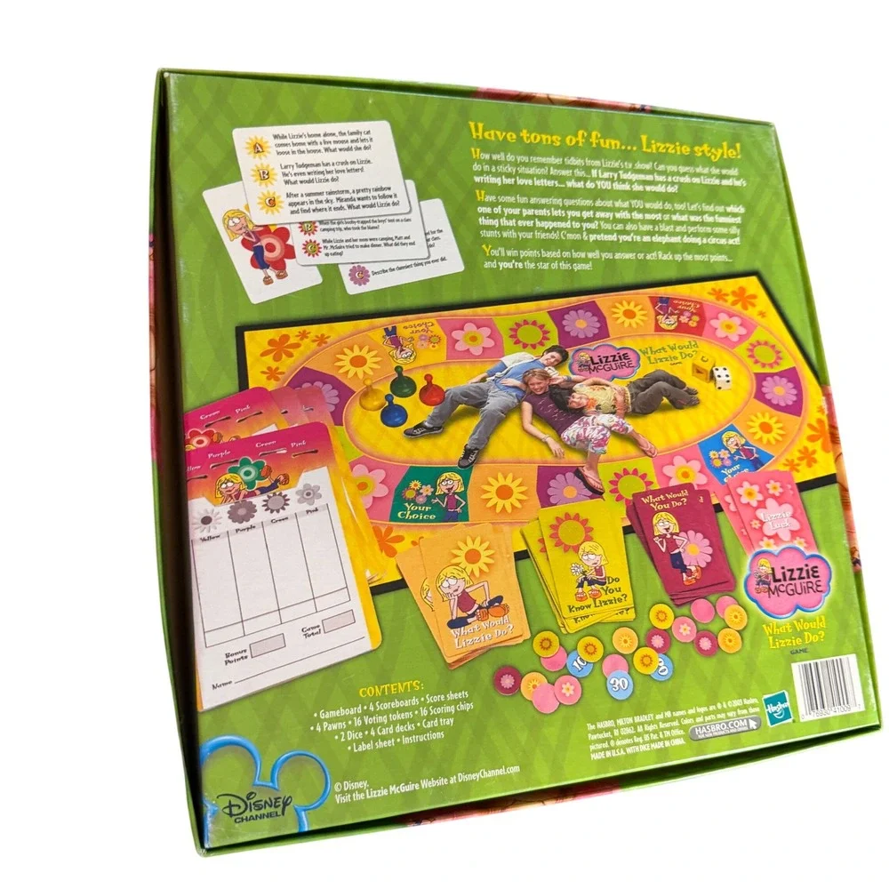 Milton Bradley Disney Lizzie McGuire What Would Lizzie Do? Board Game 2003 41009